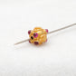 18K Solid Yellow Gold Stone Studded Round Beads 9mm