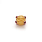 18K Solid Yellow Gold Stone Studded Round Beads 9mm
