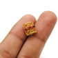 Handmade 18 Karat Yellow Gold Stone Studded Rectangle Gold Spacer Bead Components