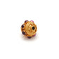 18KTT Gold Ruby Round Spacer Beads 9mm