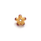 18 Karat Gold Stone Studded Wheel Spacer Beads 6mm