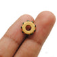 18KTT Gold Stone Studded Wheel Beads-11X4 mm