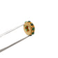 18KTT Gold Stone Studded Wheel Beads-11X4 mm