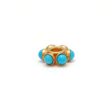 18 Karat Gold Stone Wheel Spacer Bead For Jewelry Use