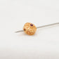 18 Carat Gold Fancy Rondelle DIY Beads With Red Stones