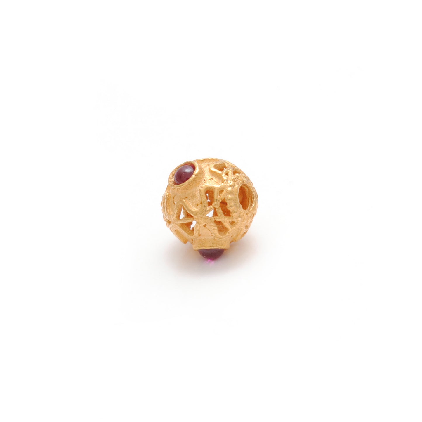 18K Gold Rondelle Stone Bead For Jewelry Findings 7mm