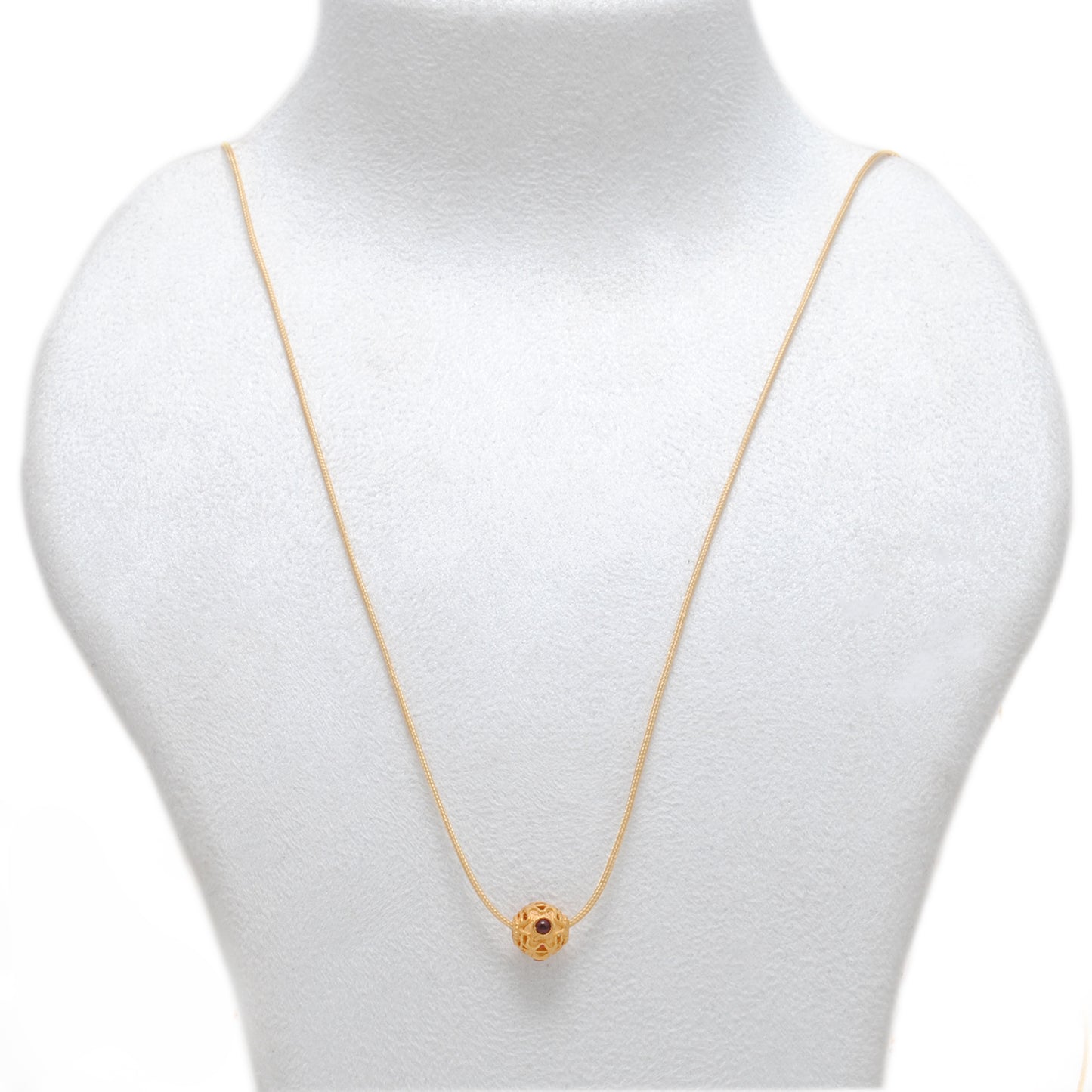 18K Gold Rondelle Stone Bead For Jewelry Findings 7mm