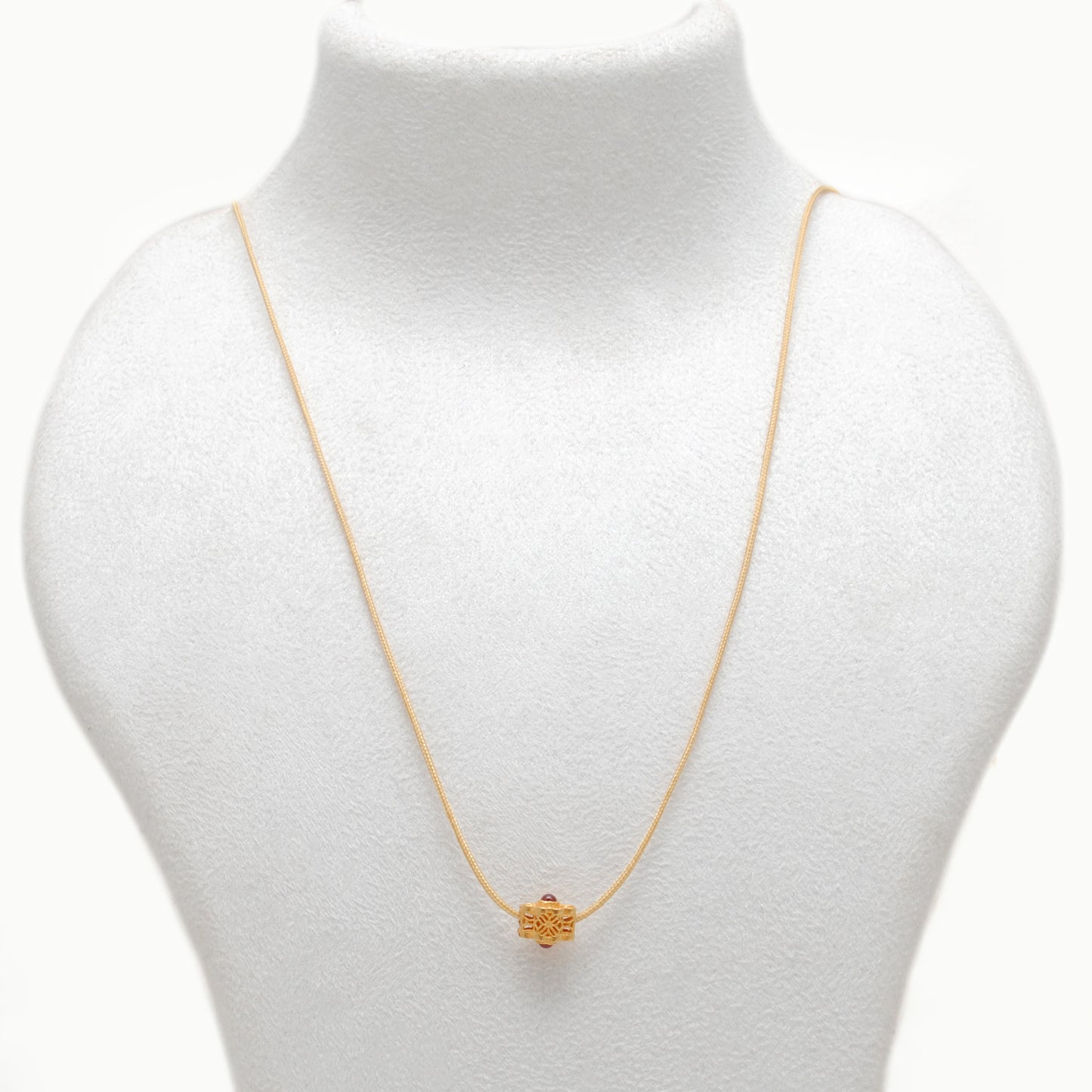 18KTT Gold Unique Studded Stone Spacer Beads Findings 7mm