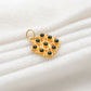 18k Yellow Gold Stone Studded Cushion Charm Pendent 15mm