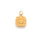 18k Yellow Gold Stone Studded Cushion Charm Pendent 15mm