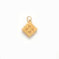 14mm Solid 18k Gold Cushion Pendant Blue Stone