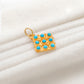 14mm Solid 18k Gold Cushion Pendant Blue Stone