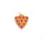 18K Solid Yellow Gold Stone Studded Triangle Pendant