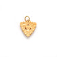18K Solid Yellow Gold Stone Studded Triangle Pendant