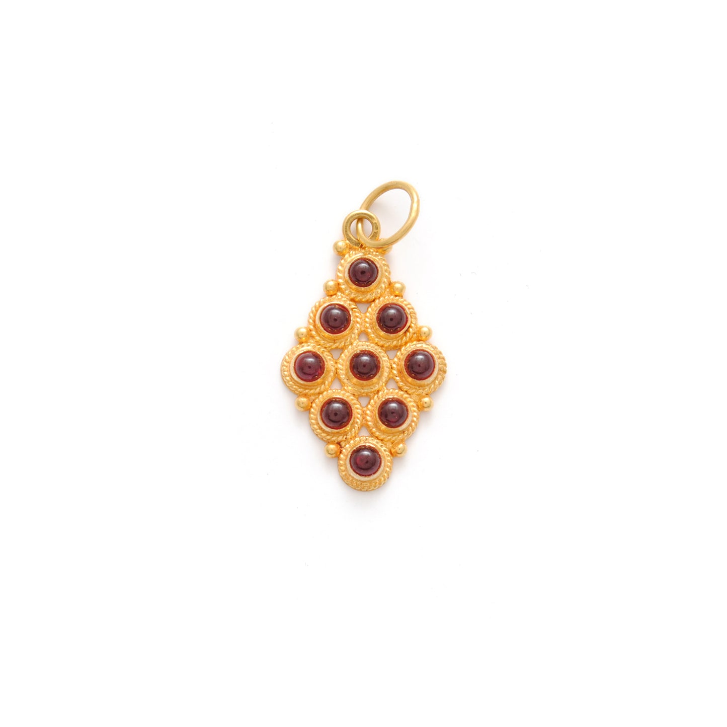 18k Yellow Gold Marquise Style Pendant With Stone Jewelry
