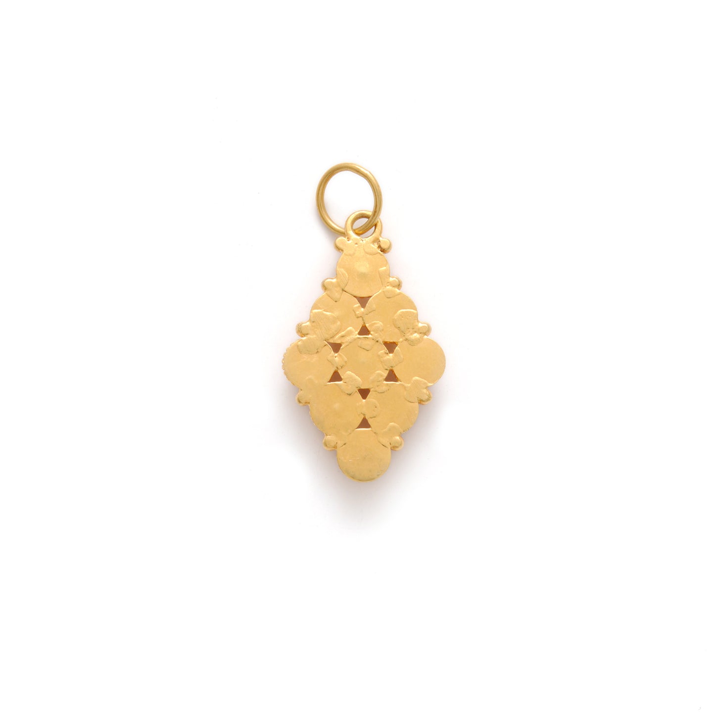 18k Yellow Gold Marquise Style Pendant With Stone Jewelry