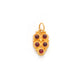 18k Yellow Gold Fancy Stone Studded Charm Pendant 15mm