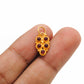 18k Yellow Gold Fancy Stone Studded Charm Pendant 15mm