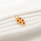 18k Yellow Gold Fancy Stone Studded Charm Pendant 15mm