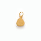 18k Solid Yellow Gold Charm Pendant with Stone 10mm