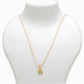 18k Solid Yellow Gold Charm Pendant with Stone 10mm