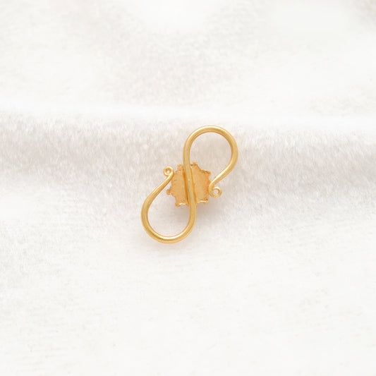 18KT Gold Gem Studded S Jewelry Clasp 18mm - view 3