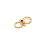 18KT Gold Antique Gem S-Clasp Jewelry Findings 16mm