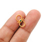 18KT Gold Antique Gem S-Clasp Jewelry Findings 16mm