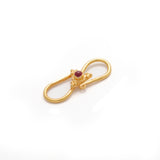 18 Carat Gold Gem Studded S-Clasp  Findings 18mm