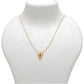 18k Solid Yellow Gold Stone Studded Triangle Charm 12x11mm