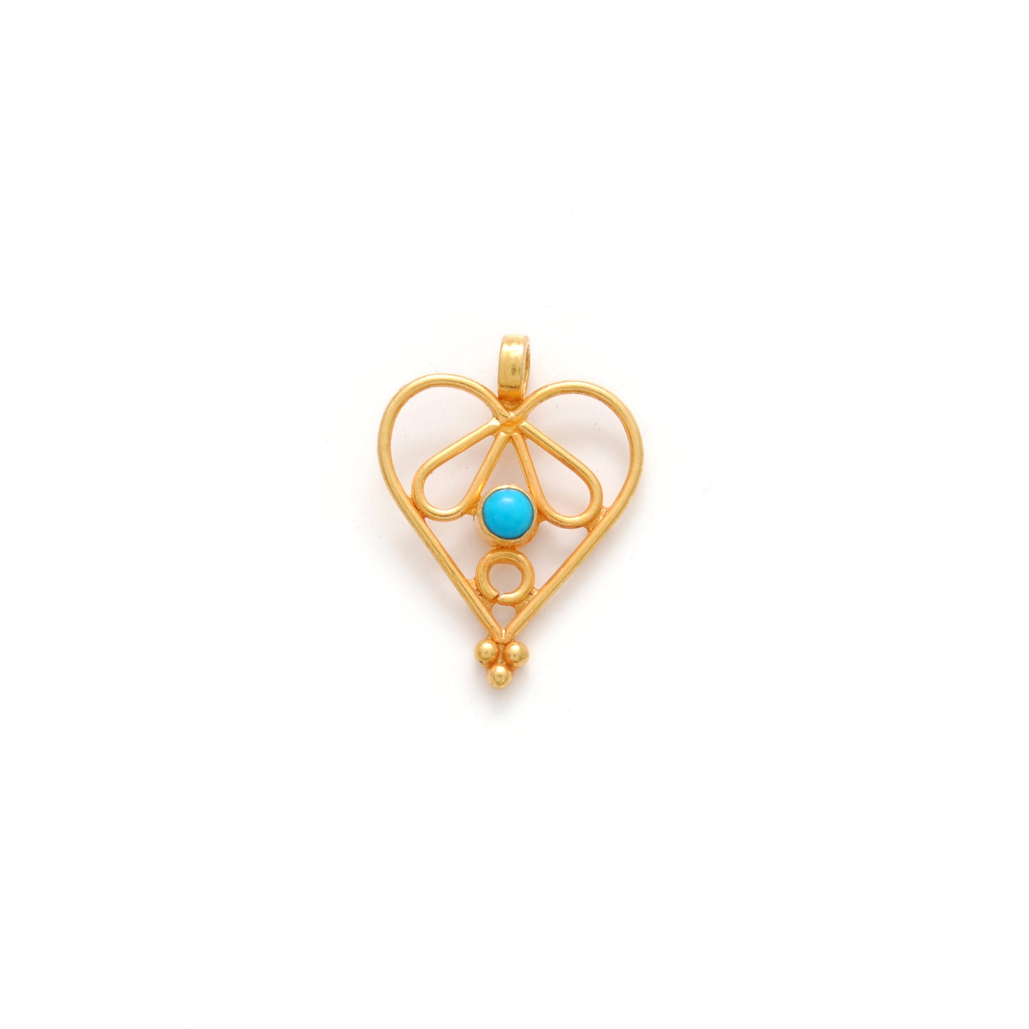 Love Heart Charm 18k Gold Pendant