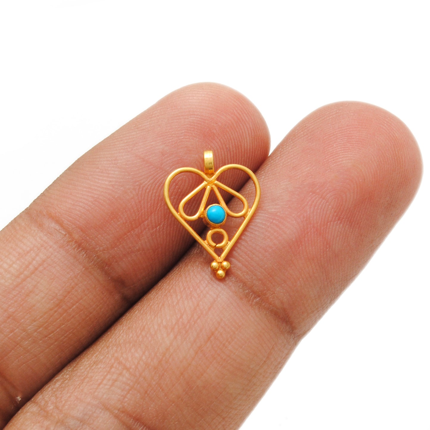 Love Heart Charm 18k Gold Pendant