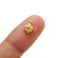 18K Solid Yellow Gold Stone Studded Women Charm Pendant