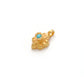 18K Solid Yellow Gold Stone Studded Women Charm Pendant
