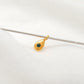 18k Yellow Gold Tear Drop Stone Charm Pendent 7mm