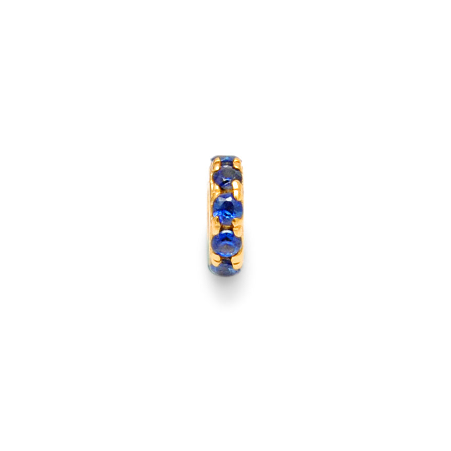 4mm 14k Gold Pave Blue Sapphire Wheel Spacer