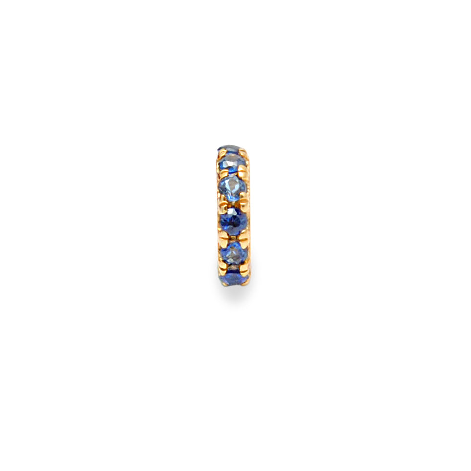 Blue Sapphire 14k Gold Wheel Spacer Finding 5mm