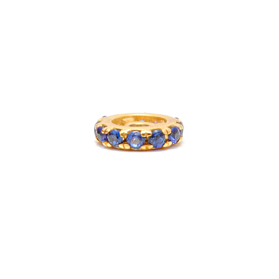 Blue Sapphire 14k Gold Wheel Spacer Finding 5mm