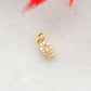 14k Solid Yellow Gold White Diamond Minimal Charm