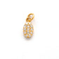 14k Solid Yellow Gold White Diamond Minimal Charm