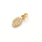 14k Solid Yellow Gold White Diamond Minimal Charm