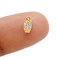 14k Solid Yellow Gold White Diamond Minimal Charm
