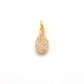 14k Solid Yellow Gold White Diamond Charm Pendant 6x4mm