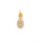 14k Solid Yellow Gold White Diamond Minimalist Charm 5x3mm