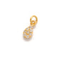 14k Solid Yellow Gold White Diamond Minimalist Charm 5x3mm