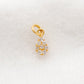 14k Solid Yellow Gold White Diamond Minimalist Charm 5x3mm