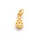 14k Solid Yellow Gold White Diamond Minimalist Charm 5x3mm