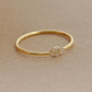14k Solid Yellow Gold Natural Diamond Minimalist Wedding Ring
