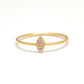 14k Solid Yellow Gold Natural Diamond Minimalist Solitaire Ring 6 US