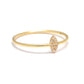 14k Solid Yellow Gold Natural Diamond Minimalist Solitaire Ring 6 US